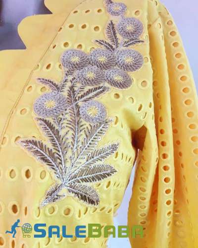 YELLOW CHIKANKARI KURTA