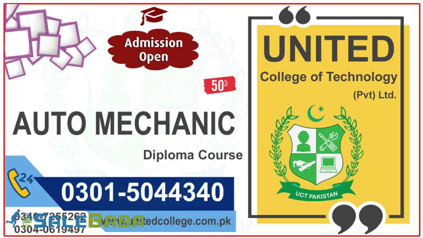 AUTO MECHANIC COURSE IN RAWALPINDI ISLAMABAD SWAT PAKISTAN