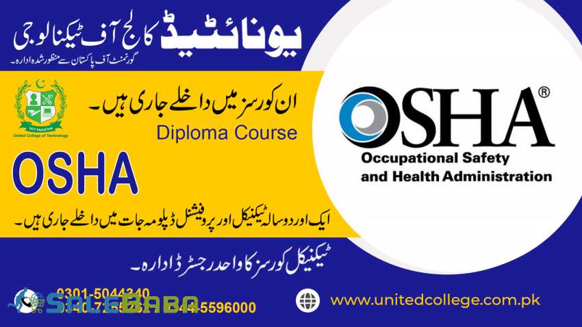OSHA COURSE IN RAWALPINDI ISLAMABAD SIALKOT PAKISTAN