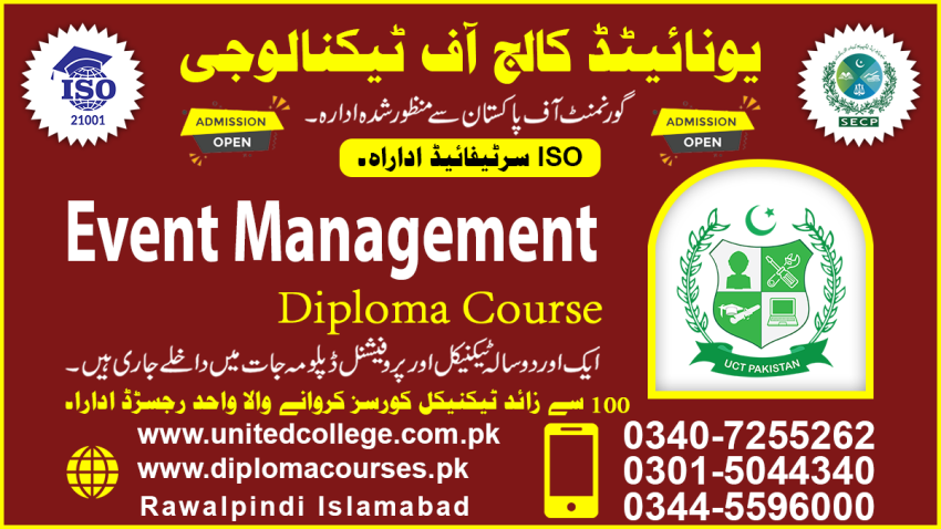 EVENTMANAGEMENTCOURSEINRAWALPINDIISLAMABADPAKISTAN