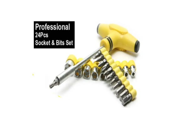 ProfesProfessional Socket & Bits Set sional Socket & Bits Set - 24 Pcs