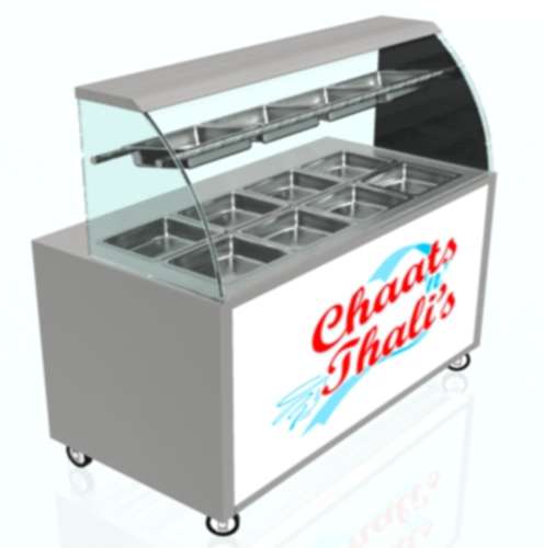 ALVO Salad Bar Counter,Dahi Bhalay Counter,Fruit Display Chiller,Hot bain Marie