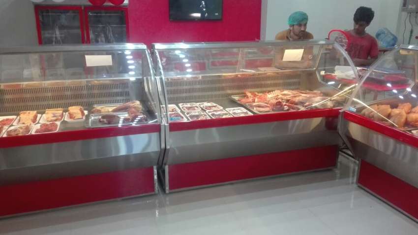 ALVO Meat Mince Machine,Counter for Meat Shop,Fresh Meat Display Fridge Pakistan