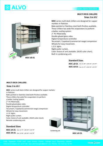 ALVO Door Less Chiller for Supper Store in Pakistan,Multi Deck Chiller Pakistan