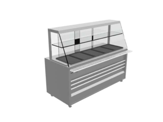 ALVO Salad Bar Counter,Dahi Bhalay Counter,Fruit Display Chiller,Hot bain Marie