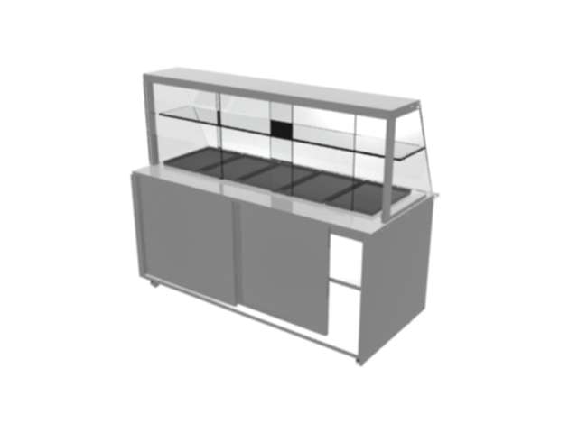 ALVO Salad Bar Counter,Dahi Bhalay Counter,Fruit Display Chiller,Hot bain Marie