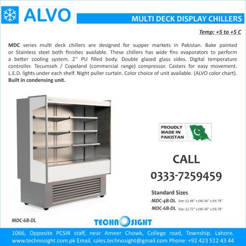 ALVO Door Less Chiller for Supper Store in Pakistan,Multi Deck Chiller Pakistan