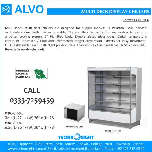 ALVO Door Less Chiller for Supper Store in Pakistan,Multi Deck Chiller Pakistan