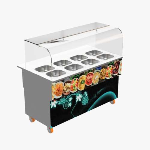 ALVO Salad Bar Counter,Dahi Bhalay Counter,Fruit Display Chiller,Hot bain Marie