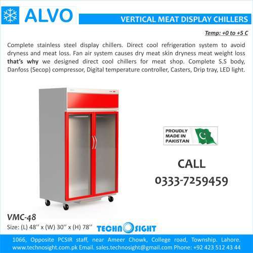 ALVO Meat Shop Equipment in Pakistan, Meat Display Chiller, Meat Hanging Chiller
