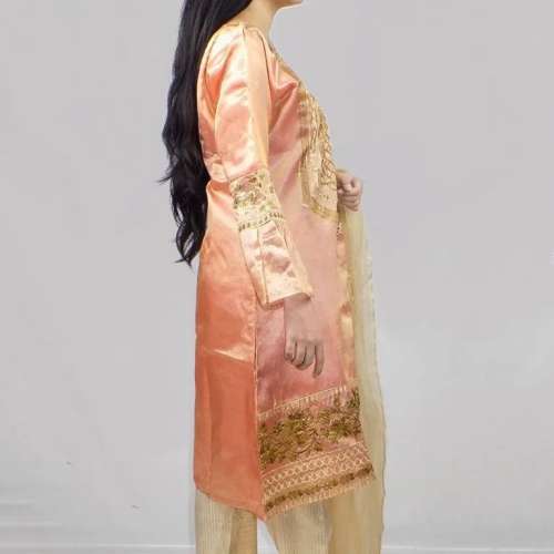 3Pcs stitched women suit masori handwork available in very cheap price 