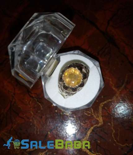 Yellow Sapphire Silver Ring - Yellow Sapphire Gemstone Whatsapp for order