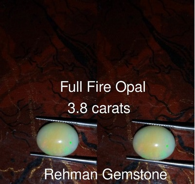 Australian Fire Opal in Silver Ring - WhatsApp for Price or Order