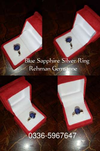 Ceylon Blue Sapphire Silver Ring