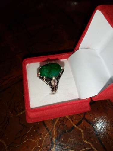 Emerald Silver Ring  - Neelum Silver Ring  Whatspp for Prices or Order