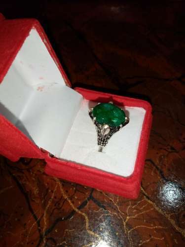 Emerald Silver Ring  - Neelum Silver Ring  Whatspp for Prices or Order