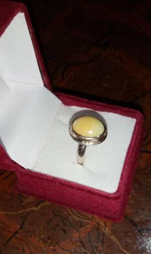Australian Fire Opal in Silver Ring - WhatsApp for Price or Order