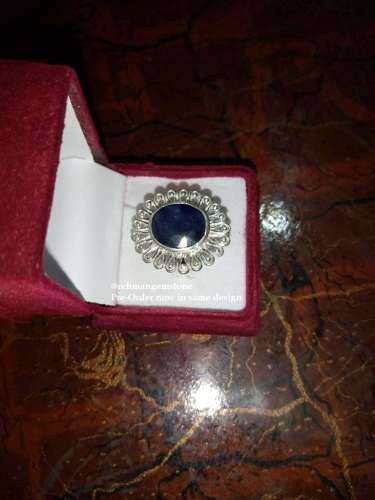 Ceylon Blue Sapphire Silver Ring