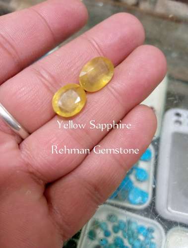 Yellow Sapphire Silver Ring - Yellow Sapphire Gemstone Whatsapp for order