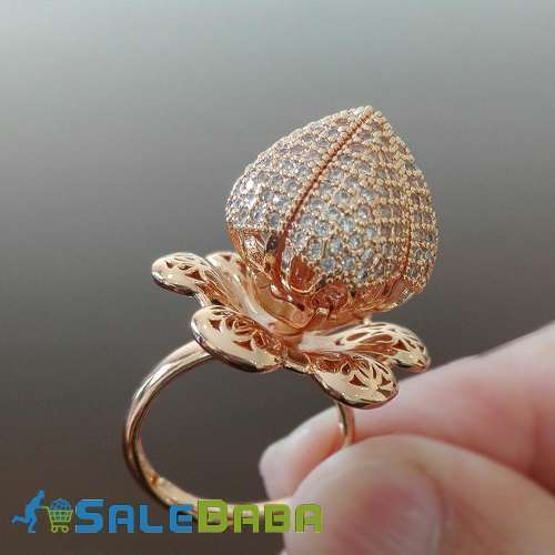 Cubic Zircon Flower Bloom Ring Original Whatsapp For Latest Price